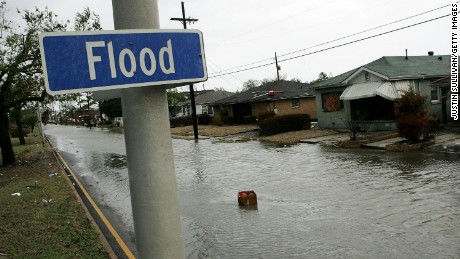 Flood Street in New Orleans&#39; Lower Ninth Ward sustained 12 feet of flooding during Hurricane Katrina. 