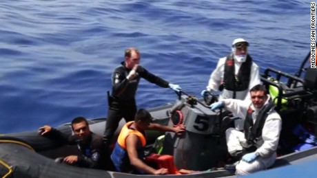 Rescuers are trying to save hundreds of migrants Wednesday after their fishing boat capsized off the coast of Libya.  An Irish naval vessel is also involved in the rescue of approximately 600 people who were aboard the capsized boat. At least 165 people have been pulled from the water alive, but 17 bodies have also been recovered.  Doctors Without Borders says there are &quot;many deaths&quot; at the scene but cannot confirm how many