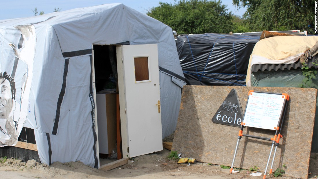  The local school, where migrants can learn French, recently opened.