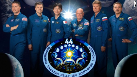 From left: Kjell Lindgren, Oleg Kononenko, Kimiya Yui, Scott Kelly, Gennady Padalka and Mikhail Kornienko.