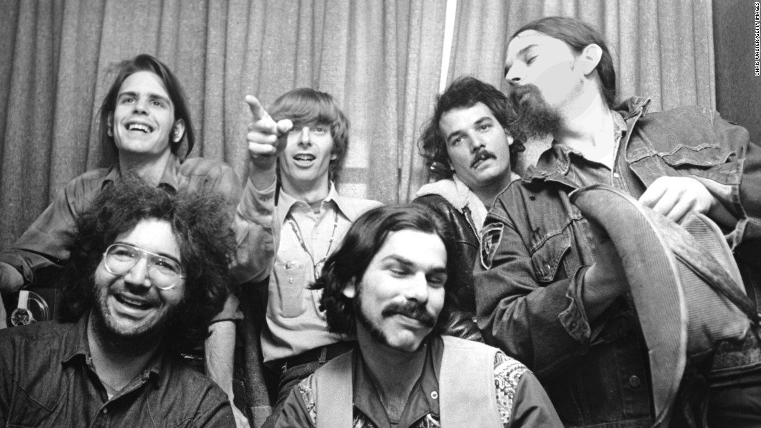 Founded in 1965, the Grateful Dead kept chugging through the 1970s with near-nonstop touring. The original jam band, seen here in 1970, featured (clockwise from top left): Bob Weir, Phil Lesh, Bill Kreutzmann, Ron &quot;Pigpen&quot; McKernan, Mickey Hart and Jerry Garcia.