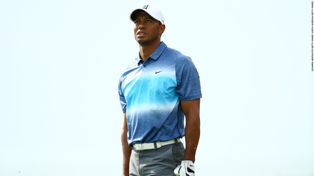 A frustrated Tiger Woods was caught by TV microphones dropping the F-bomb as he ended the opening day three over par.