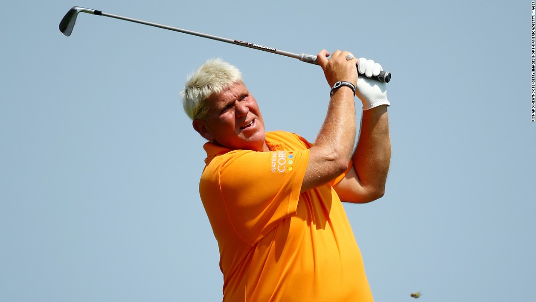 On day two, John Daly carded 10 at the par-three seventh hole after hitting the water three times. He threw his club into the lake too. 