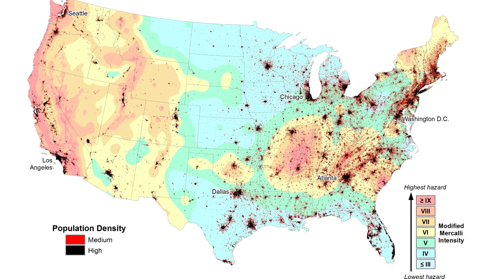 Seismic Zone Map Usa