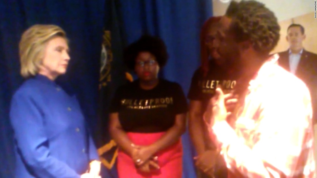 Black Lives Matter demonstrators made a point of protesting Democratic events to bring attention to their issues. The group had a tense meeting with Hillary Clinton in New Hampshire and released video of the conversation. 