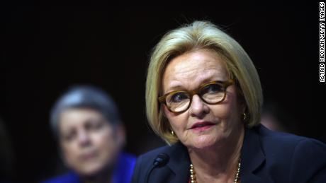 Sen. Claire McCaskill, D-Missouri, testifies during a hearing of the Senate Health, Education, Labor, and Pensions Committee on July 29, 2015 in Washington.