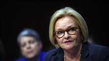 Sen. Claire McCaskill, D-Missouri, testifies during a hearing of the Senate Health, Education, Labor, and Pensions Committee on July 29, 2015 in Washington.