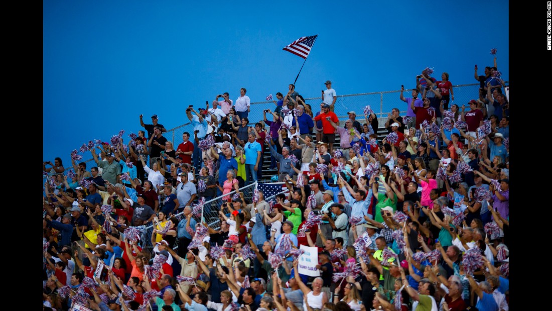 &quot;Here&#39;s a simple question: Who would you rather have negotiating with China, Japan, Mexico, any of them? Trump or Bush?&quot; he asked, as the raucous crowd chanted his name back to him. &quot;Ah, what a group.&quot;