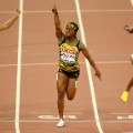Shelly-Ann Fraser-Pryce wins 100m