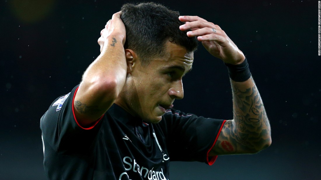 Coutinho had hit the crossbar in the second minute from Benteke&#39;s cutback, and the Brazilian struck the woodwork again just before halftime when Cech tipped his curling shot onto the post.