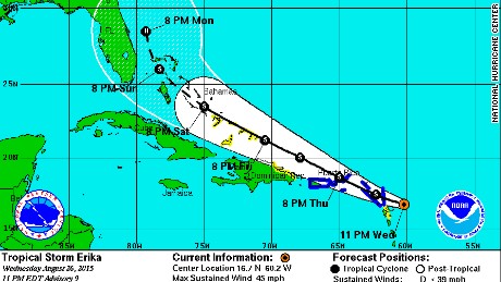 Tropical Storm Erika may have sights on South Florida - CNN