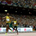 Usain Bolt 200m finish line