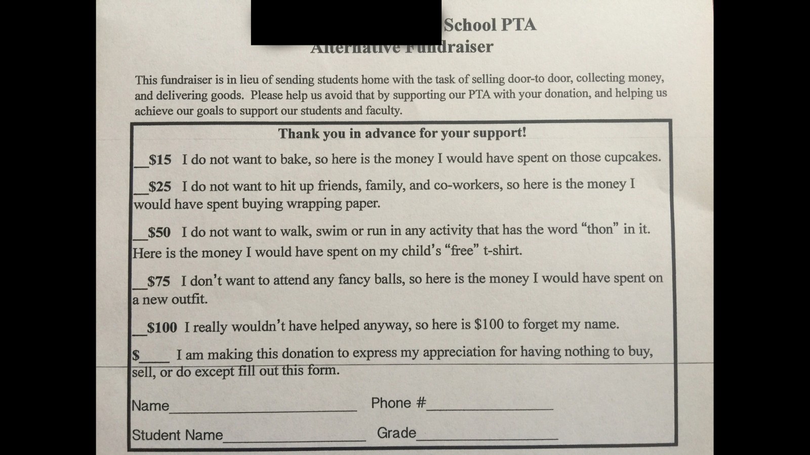 Pta Fundraiser Cash Instead Of Cupcakes Cnn