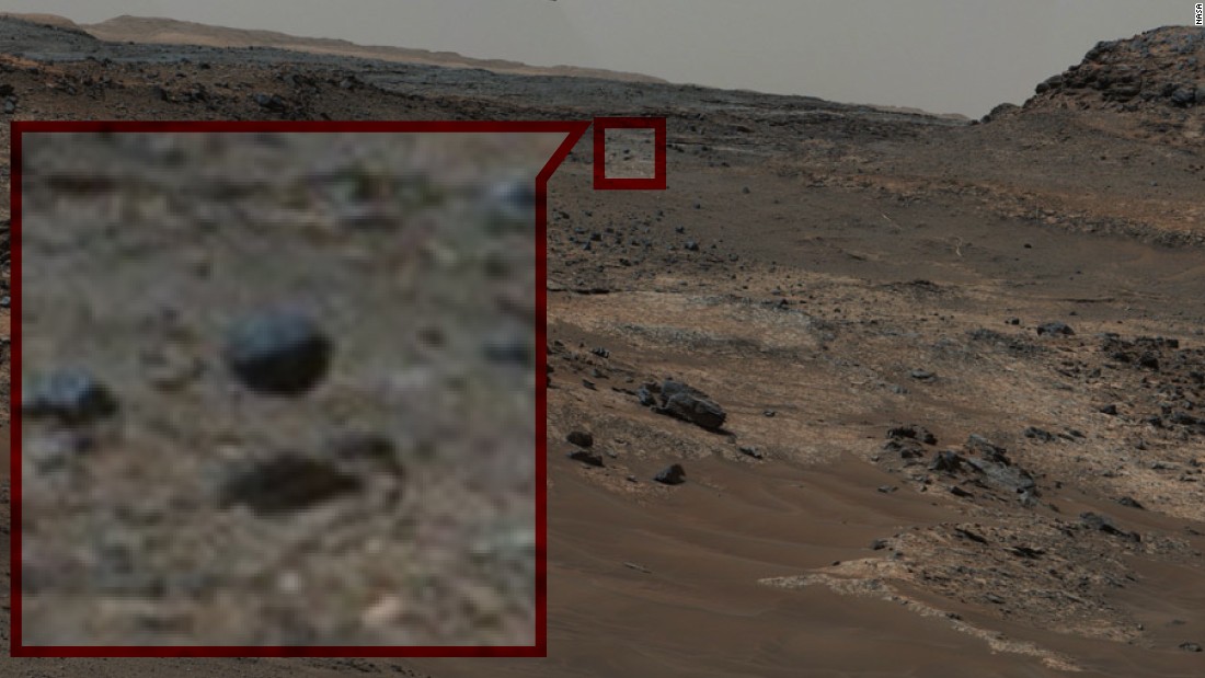 The Floating Rock: Eagle-eyed spectators spotted this sphere levitating above the surface of Mars.