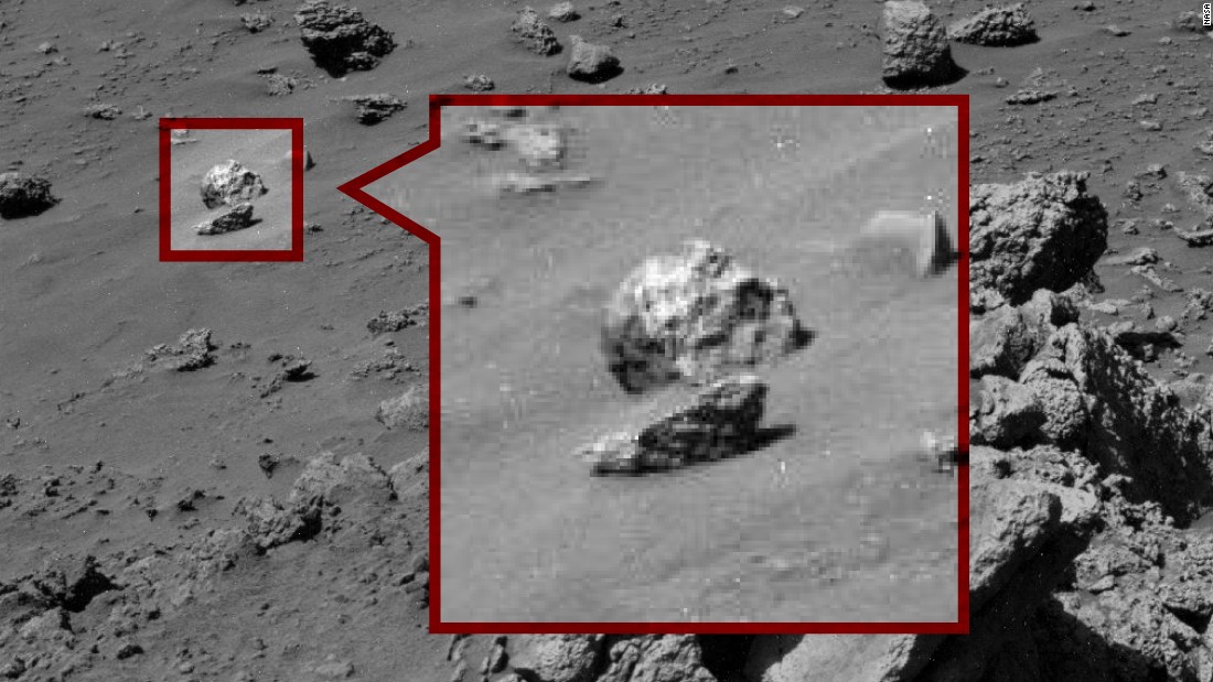The Skull: This &quot;humanoid skull&quot; was spotted on Mars last year. Paranormal Crucible says &quot;it&#39;s clearly not a rock.&quot; Right.