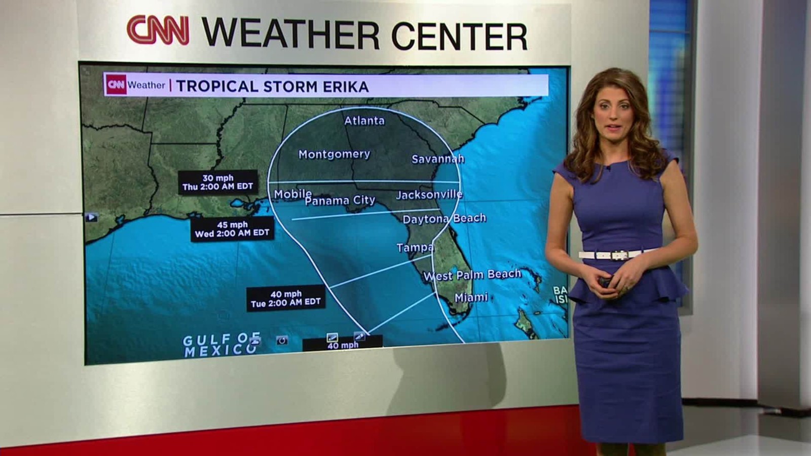 Tropical Storm Erikas Strength Weakens Cnn Video 1542