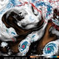 three pacific storms water vapor