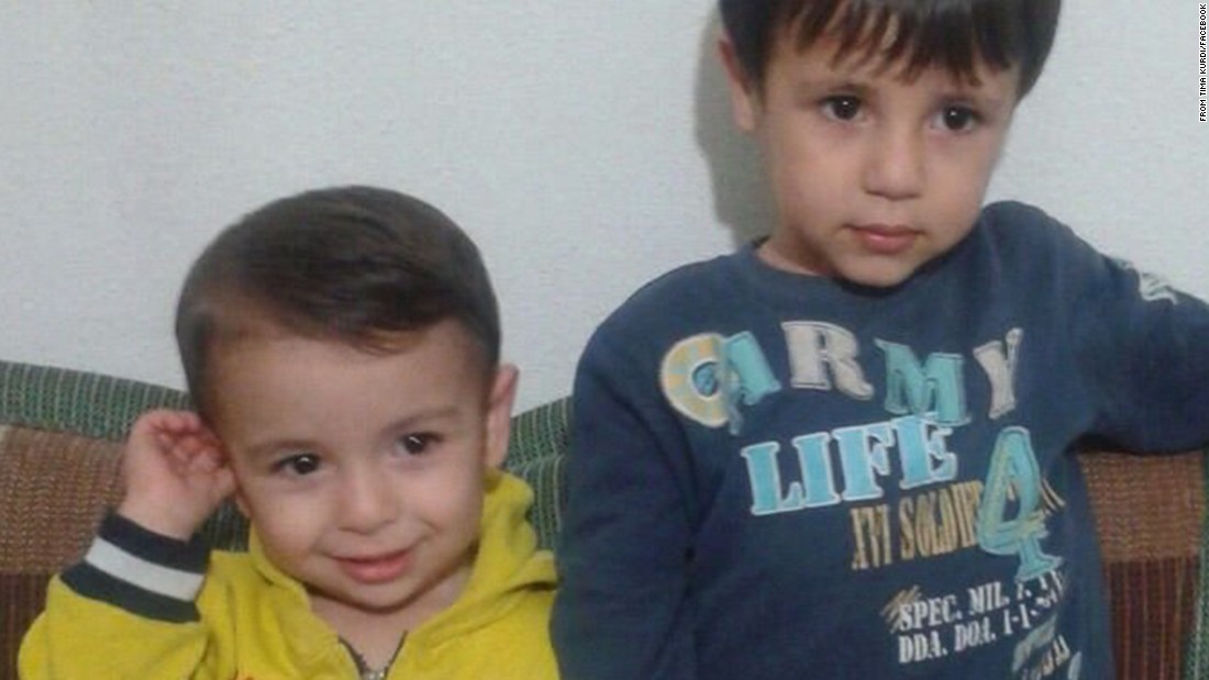 The body of a 2-year-old boy who washed ashore in Turkey was identified as Alan Kurdi, seen here, left, with his brother, Galip, who also drowned. The boys and their mother, Rehen, died during a treacherous journey across the Mediterranean Sea in September 2015 to escape war-torn Syria. The boys&#39; aunt, Tima Kurdi, who lives in Canada, posted this image to Facebook.
