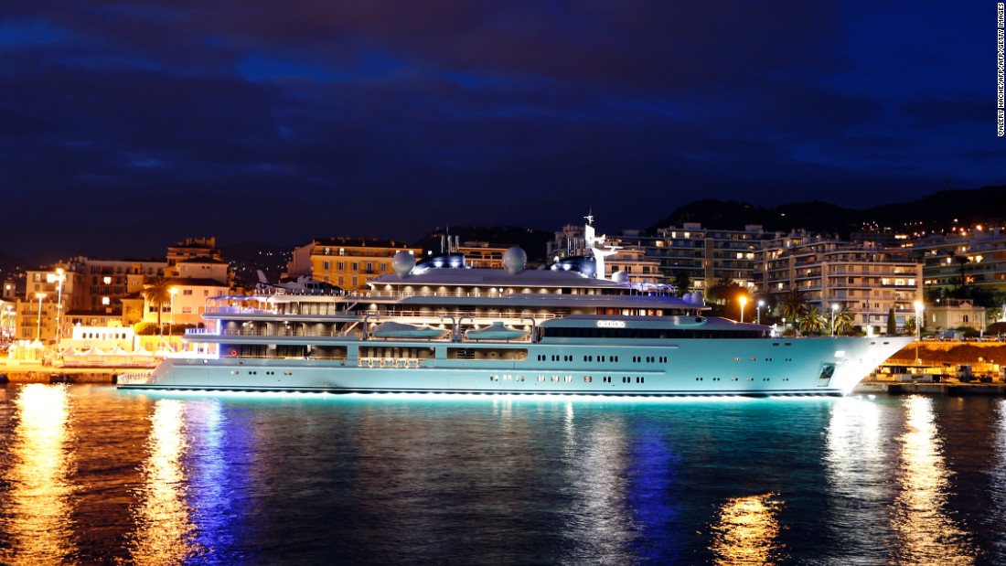 Lit up in the night sky of Nice&#39;s harbour is Katara, owned by the Emir of Qatar. A 124-meter bed of luxury,  it is one of the most closely guarded secrets on the seas.