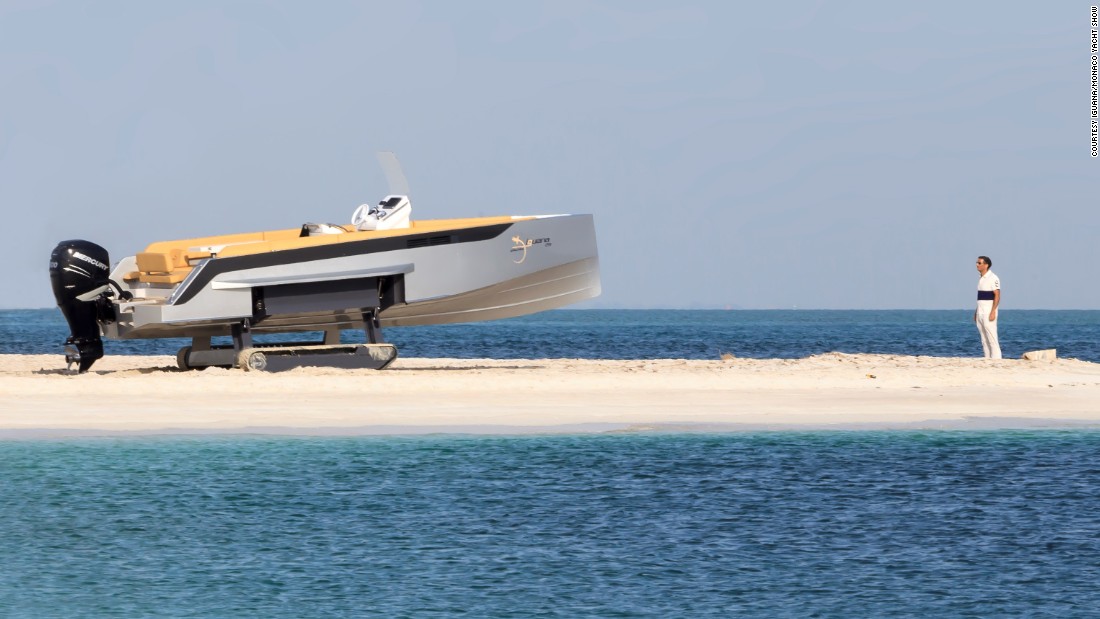 The fun needn&#39;t stop on land, with this eye-catching speedboat able to &quot;walk&quot; out of the water thanks to its two hydraulic &quot;legs.&quot;&lt;br /&gt;The&lt;a href=&quot;http://www.iguana-yachts.com/&quot; target=&quot;_blank&quot;&gt; Iguana Yacht &lt;/a&gt;can travel for around 800 meters on dry land and is intended for entering and exiting waterfront properties, rather than extended road journeys. 