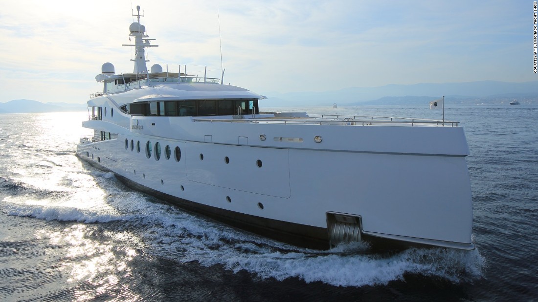 Meet &quot;Madam Kate,&quot; the latest offering from yacht builders &lt;a href=&quot;http://www.monacoyachtshow.com/fr/company/496/AMELS.html&quot; target=&quot;_blank&quot;&gt;Amels. &lt;/a&gt;The 60-meter-long boat features a pearlescent finish which sparkles in the sunlight. 