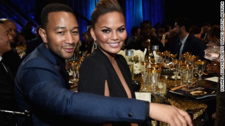 BURBANK, CA - APRIL 26:   Recording artist John Legend (L) and model Chrissy Teigen attend The 42nd Annual Daytime Emmy Awards at Warner Bros. Studios on April 26, 2015 in Burbank, California.  (Photo by Michael Buckner/Getty Images for NATAS)