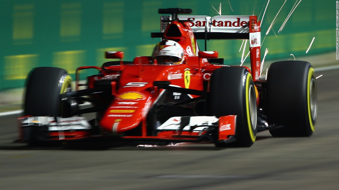 Ferrari&#39;s Sebastian Vettel will start the 2015 race from pole position.