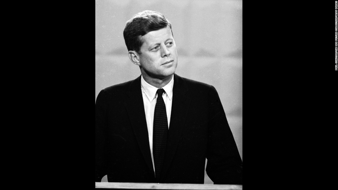 Kennedy, 43, was a Democratic senator from Massachusetts. He would become the youngest president elected to office.