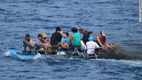 cubans migrants cuban boats rafts florida states guard coast key west cuba sea small united trip found trying cnn possibly