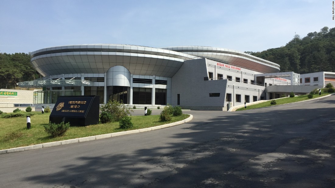 The futuristic space center is in a residential area not far from the center of Pyongyang.