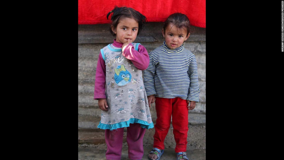 Women and children make up close to 80% of the Syrian refugees in Lebanon. Here you see two small children at the Zahle Syrian refugee camp.