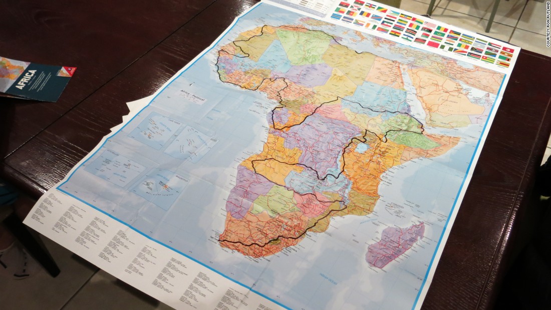 Ron Rutland: &quot;I could have just done Cape to Cairo, but I&#39;d never been to West or North Africa. I thought, you know what, I&#39;m going to try and do every country... I sat with a map of Africa and plotted for hours and hours.&quot;