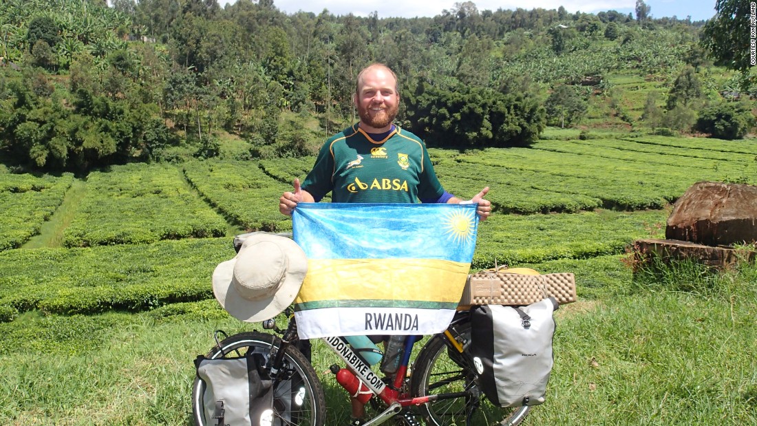 Rutland&#39;s diet ranged between street food consisting of meat and rice, to packet noodles and biscuits he carried on his bicycle. In places like Rwanda, mangoes and avocados were &quot;dripping off the trees.&quot;