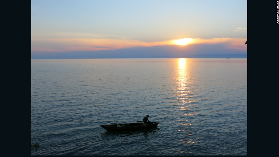&quot;I knew more of Asia and Europe than I did of Africa, so part of the motivation was to explore my own continent. Africa is the iconic continent of adventure.&quot; Pictured, sunset on Lake Tanganyika, Burundi. 