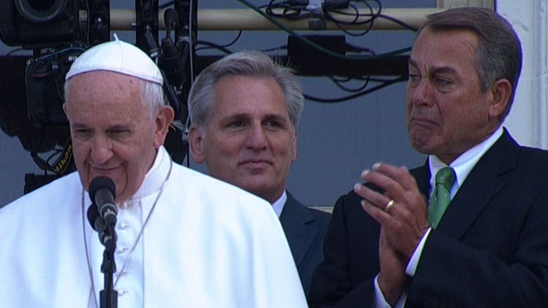 John Boehner cries during Pope's speech - CNN Video