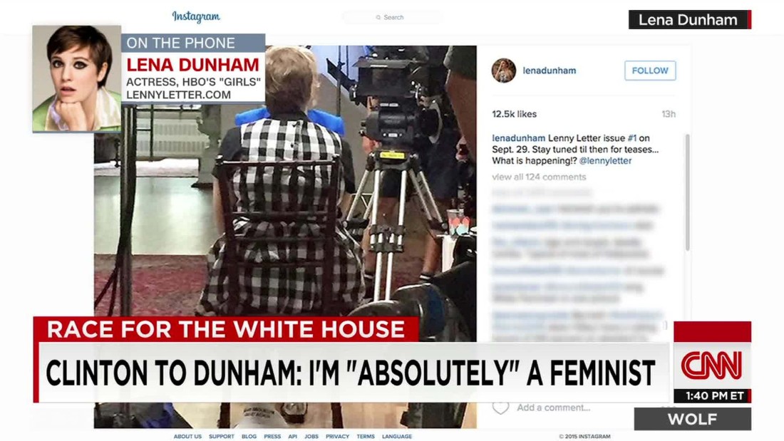 Lena Dunham Interviews Hillary Clinton Cnn Video 5599