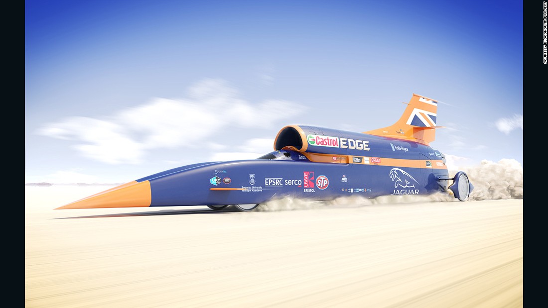 And the Bloodhoud SSC7 is bidding to reach a speed of 1,000 mph -- that&#39;s 1,609 kph -- when it takes to South Africa&#39;s Hakskeen Pan in 2017.
