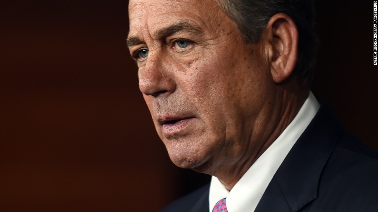 WASHINGTON, DC - JULY 29: House Speaker John Boehner holds his weekly news conference on Capitol Hill on July 29, 2015 in Washington, DC. During the press conference the Speaker listed the accomplishments of the Republican party that saved US tax payers trillions of dollars, but admitted much more needs to be done. (Photo by Astrid Riecken/Getty Images)