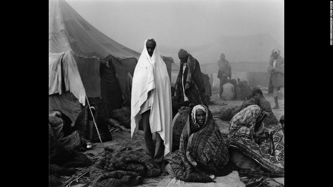 Early morning at the Kumbh Mela religious festival in Allahabad, India, in 1989.