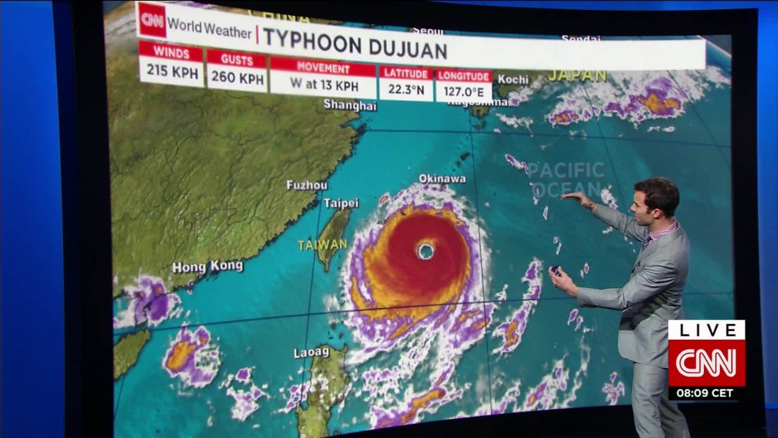 Typhoon Dujuan closing in on Taiwan CNN