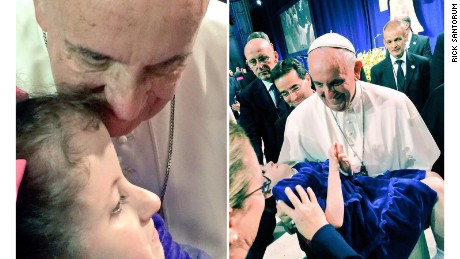 Emotional Santorum describes Pope blessing daughter Bella - CNNPolitics