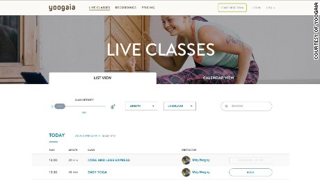 Live-streaming yoga class site Yoogaia appeals to the time-poor.