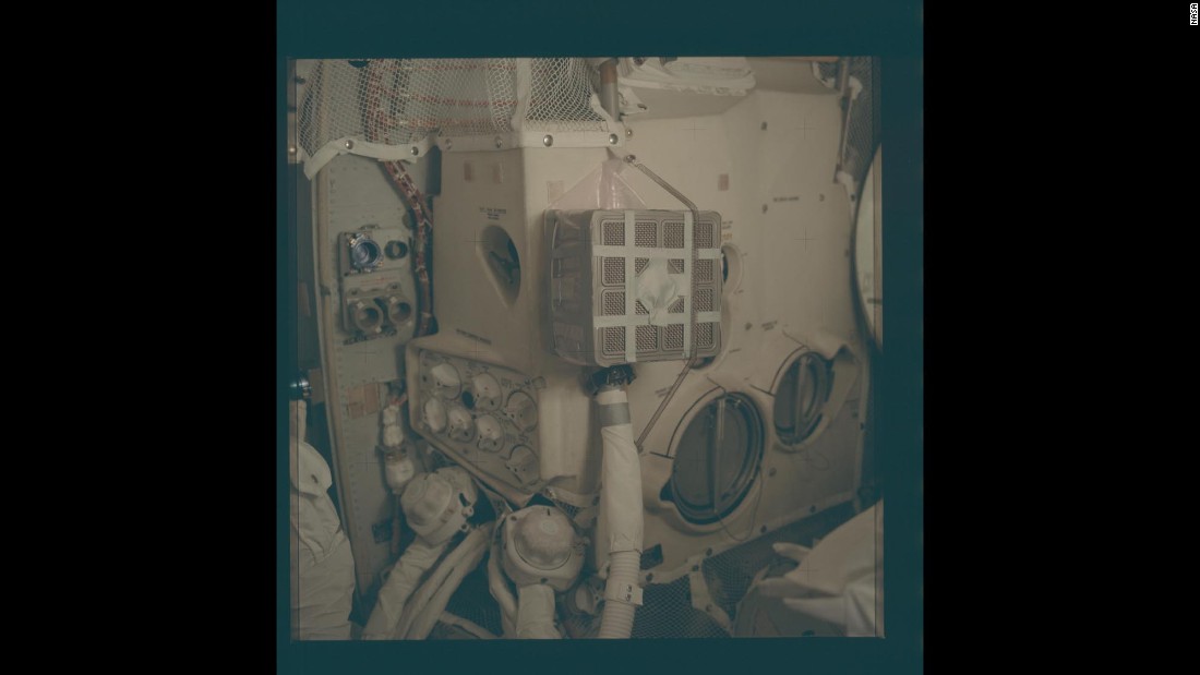 A close-up of the &quot;mailbox&quot; solution that saved the astronauts aboard Apollo 13.