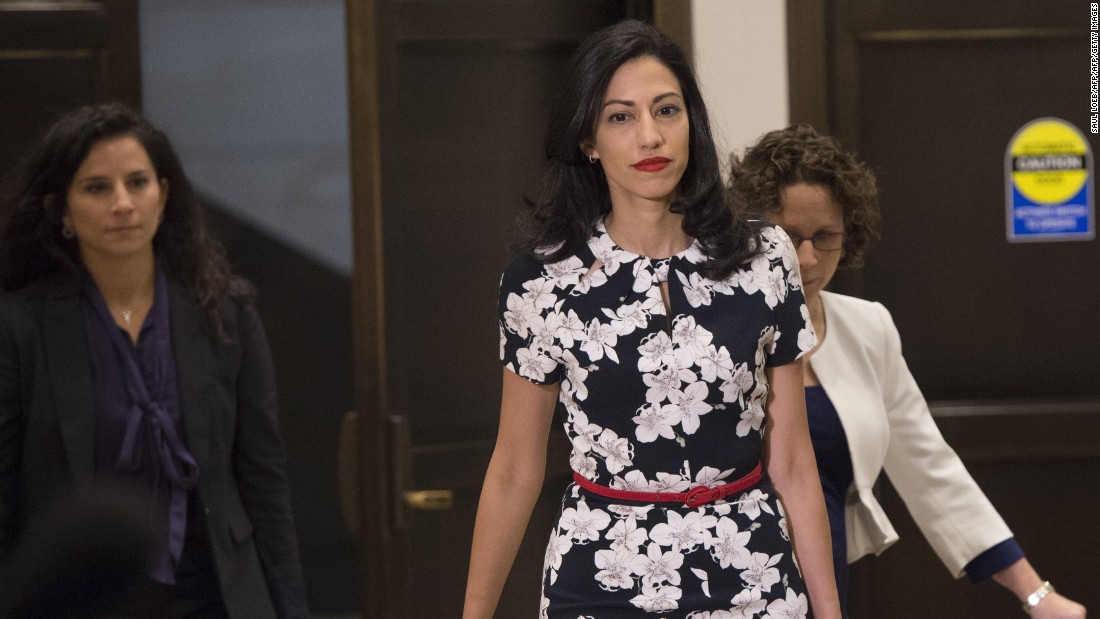 Huma Abedin, longtime aide to former U.S. Secretary of State and Democratic presidential candidate Hillary Clinton, arrives to speak to the House Select Committee on Benghazi on Capitol Hill in Washington on Friday, October 16.