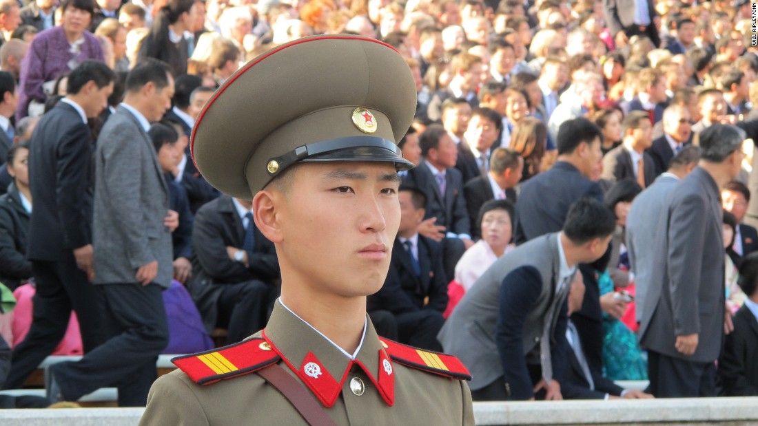 During a carefully choreographed show of strength to mark the &lt;a href=&quot;http://edition.cnn.com/2015/10/10/asia/north-korea-military-parade/&quot;&gt;70th anniversary of the ruling Korean Workers&#39; Party&lt;/a&gt; in October 2015, a soldier marches across Pyongyang&#39;s Kim Il Sung Square.