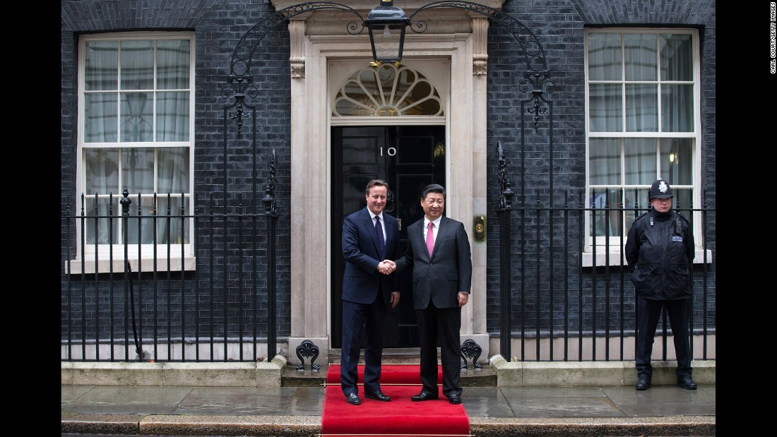 Xi, who is currently enjoying a state visit to Britain, gave a speech to members of Parliament and enjoyed a state banquet at Buckingham Palace.