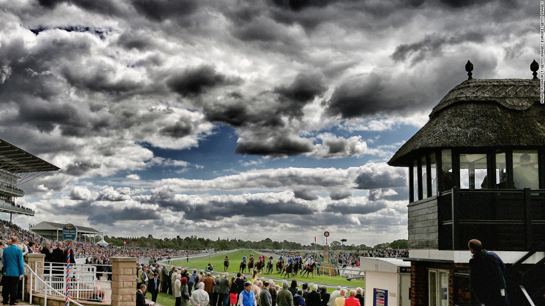 A general view as runners finish The 888sport Stakes at York racecourse in May 2015 in York. The course is located on the Knavesmire in the heart of the city and it&#39;s where highwayman Dick Turpin was hanged in 1739.
