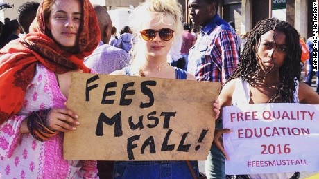 South Africa Student protest tuition fee hikes