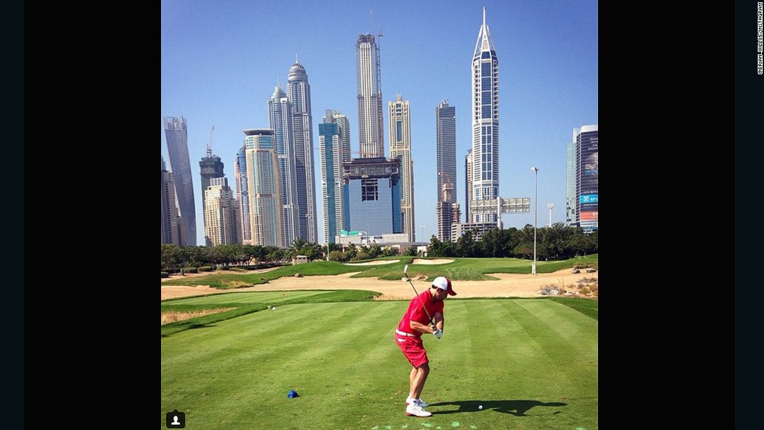 Perhaps one of the more distinctive backdrops on the list, the Emirates Golf club in Dubai provides something a little different to trees, seas or sunsets. Home to the Burj Khalifa, the world&#39;s tallest building, the impressive skyline is certainly an alternative location to play a round in front of. Thanks to &lt;a href=&quot;https://instagram.com/p/y1bNsFixyL/?taken-by=brian_will85&quot; target=&quot;_blank&quot;&gt;@brian_will85&lt;/a&gt; for sending this photo.