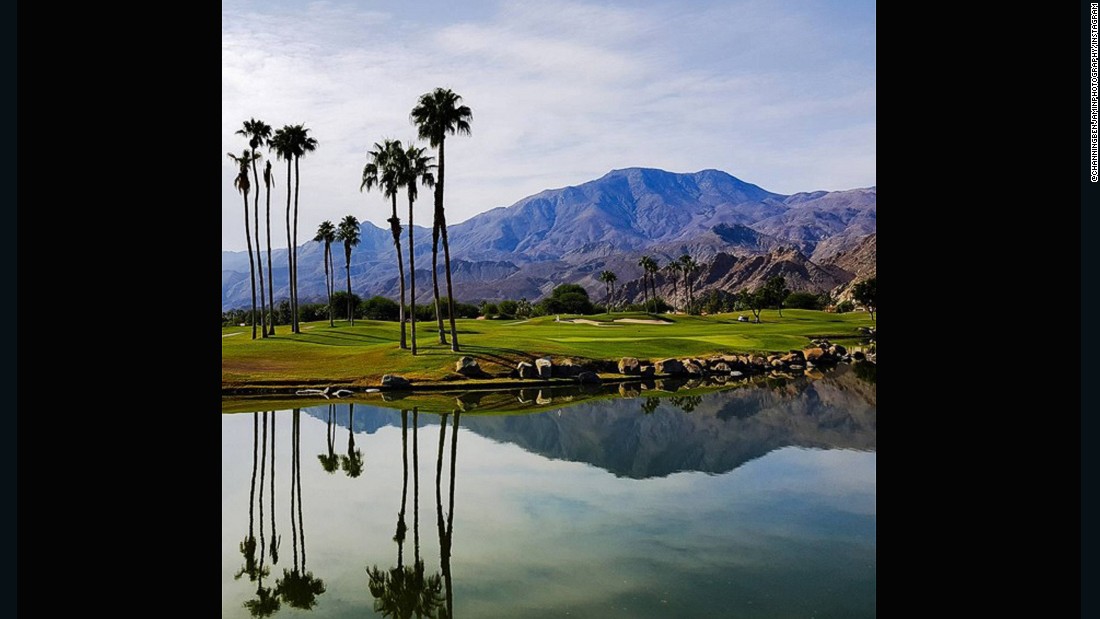 At this course, you would be forgiven for deliberately aiming your ball towards the water hazard. The still, crystal water creates the perfect canvas to mirror the backdrop of palm trees and mountains. &lt;a href=&quot;https://instagram.com/channingbenjaminphotography/&quot; target=&quot;_blank&quot;&gt;@channingbenjaminphotography&lt;/a&gt; described it as: &quot;The best!&quot;
